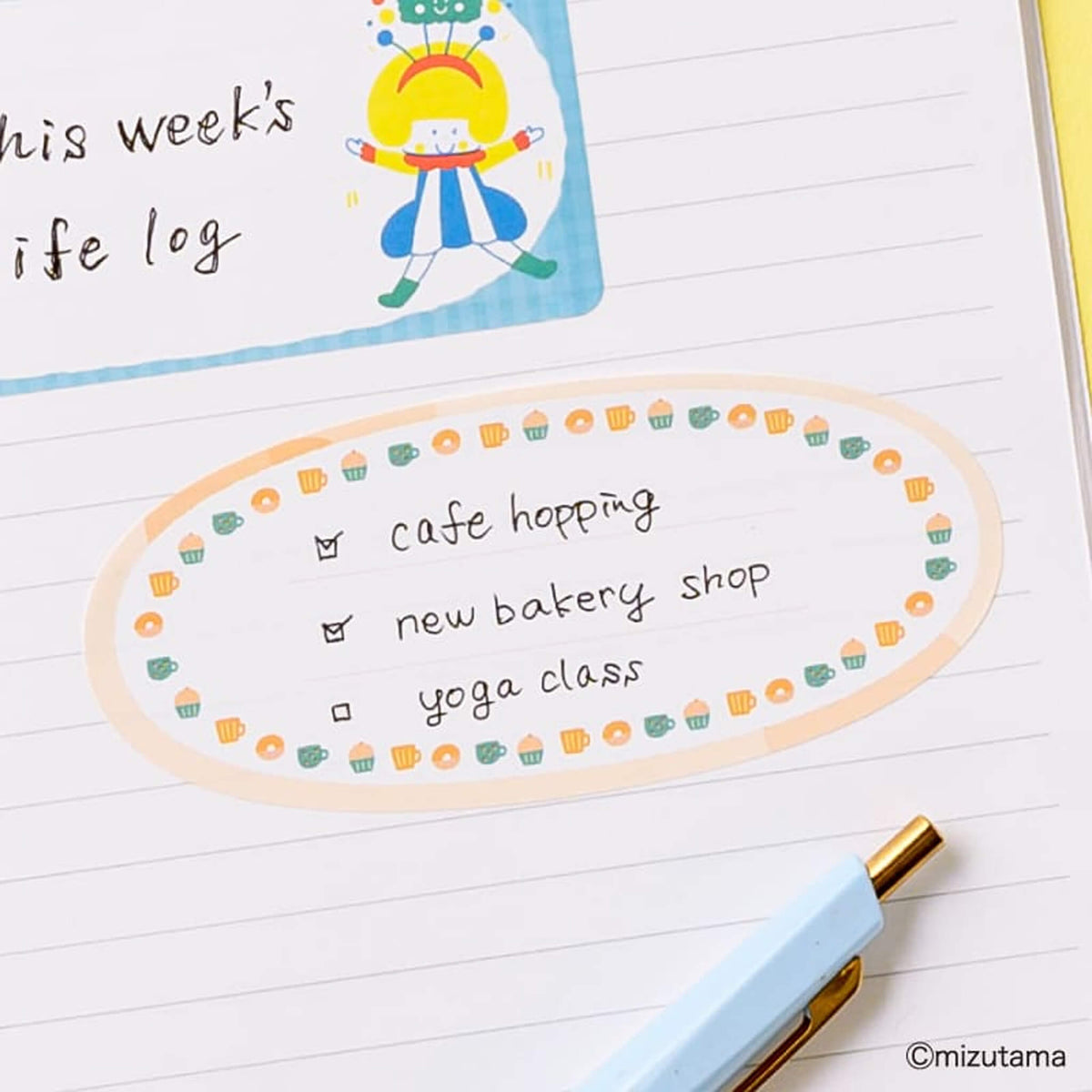 Hisago × Mizutama Choikaki Writable Sticker - Oval Frame - Sticker Sheets