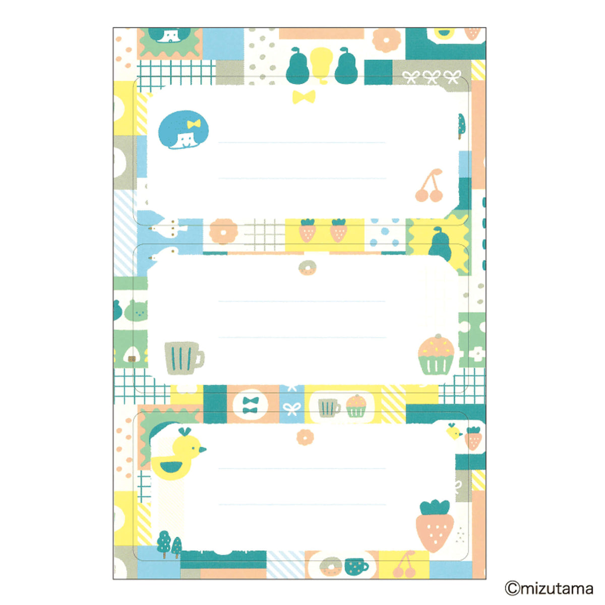 Hisago × Mizutama Choikaki Writable Sticker - Rectangle Patchwork - Sticker Sheets