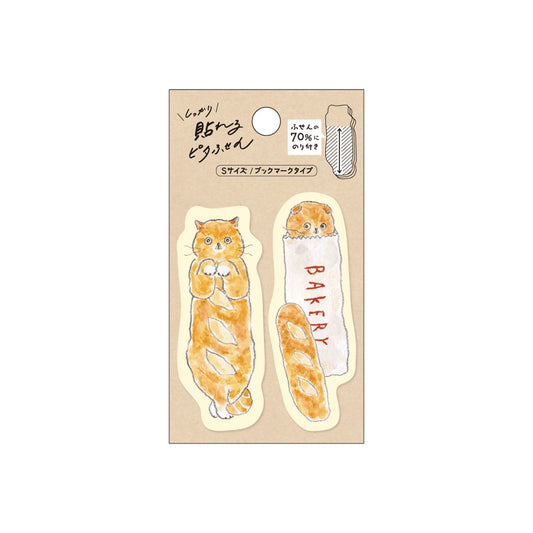 Hisago × Tocoro Comugi Firmly Sticky Notes S Size - Bread Cat - Sticky Notes
