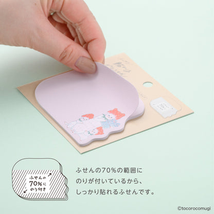 Hisago × Tocoro Comugi Firmly Sticky Notes S Size - Bread Cat - Sticky Notes