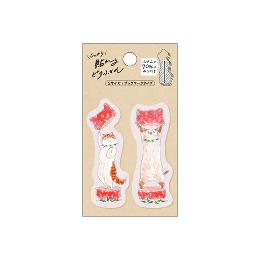 Hisago × Tocoro Comugi Firmly Sticky Notes S Size - Strawberry Cat - Sticky Notes