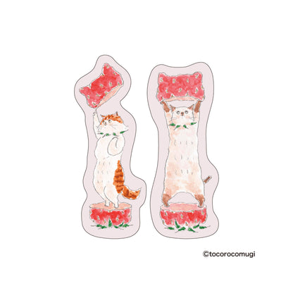 Hisago × Tocoro Comugi Firmly Sticky Notes S Size - Strawberry Cat - Sticky Notes