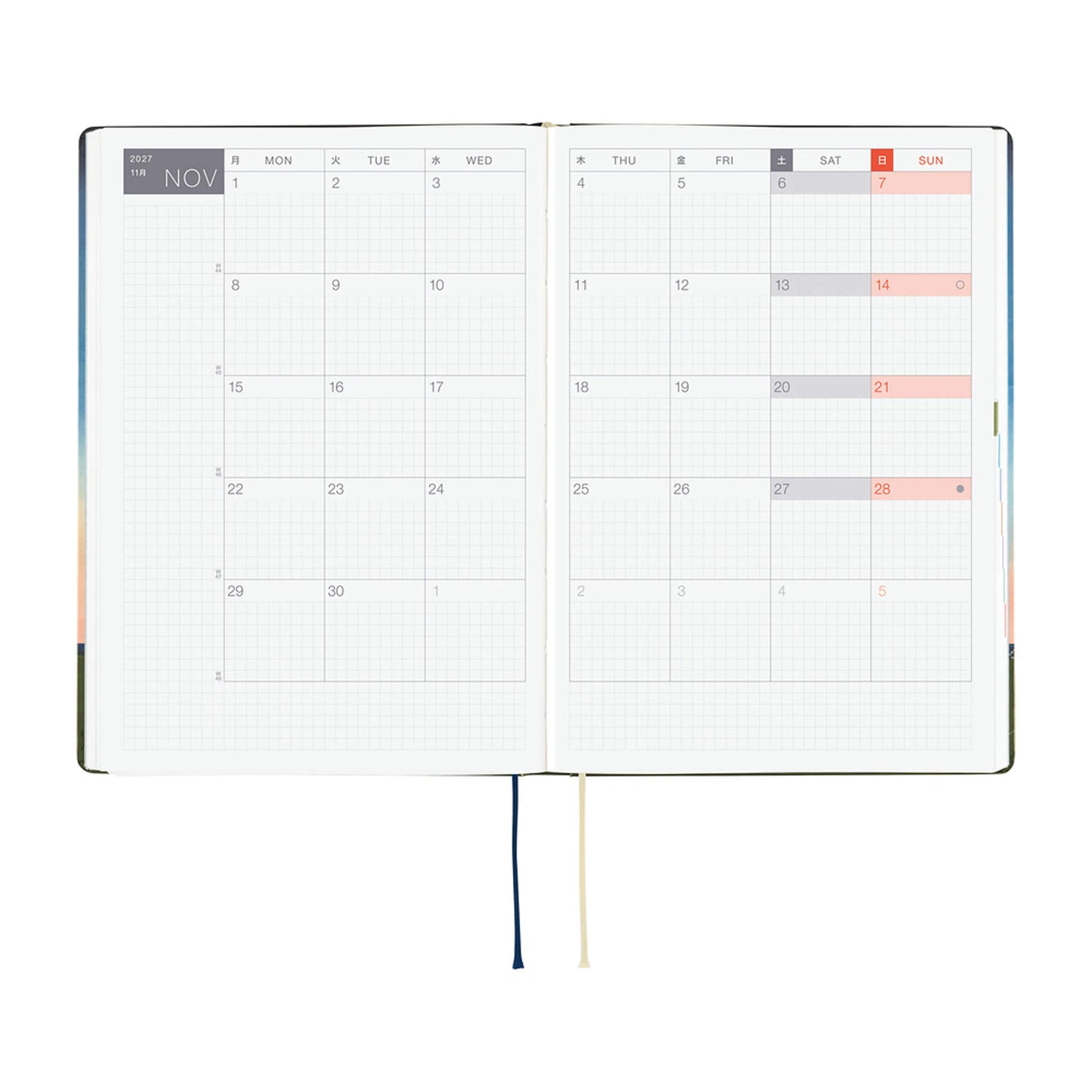 Hobonichi Techo HON A5 2027 - Hiroko Kubota: String Telephone Until the Moon is Full - 2027 Planners & Diaries