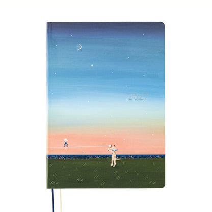 Hobonichi Techo HON A5 2027 - Hiroko Kubota: String Telephone Until the Moon is Full - 2027 Planners & Diaries