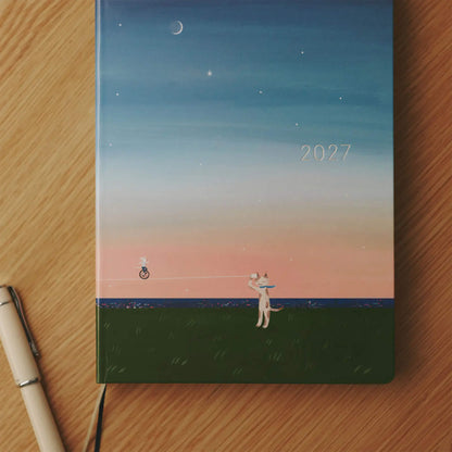 Hobonichi Techo HON A5 2027 - Hiroko Kubota: String Telephone Until the Moon is Full - 2027 Planners & Diaries