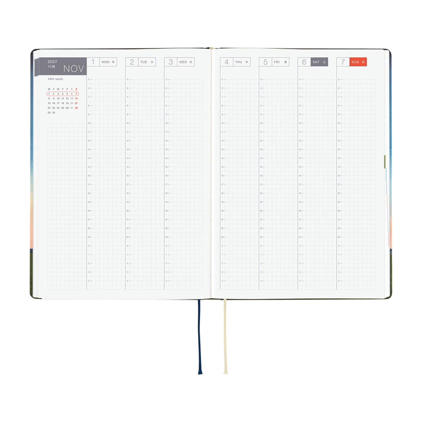 Hobonichi Techo HON A5 2027 - Hiroko Kubota: String Telephone Until the Moon is Full - 2027 Planners & Diaries