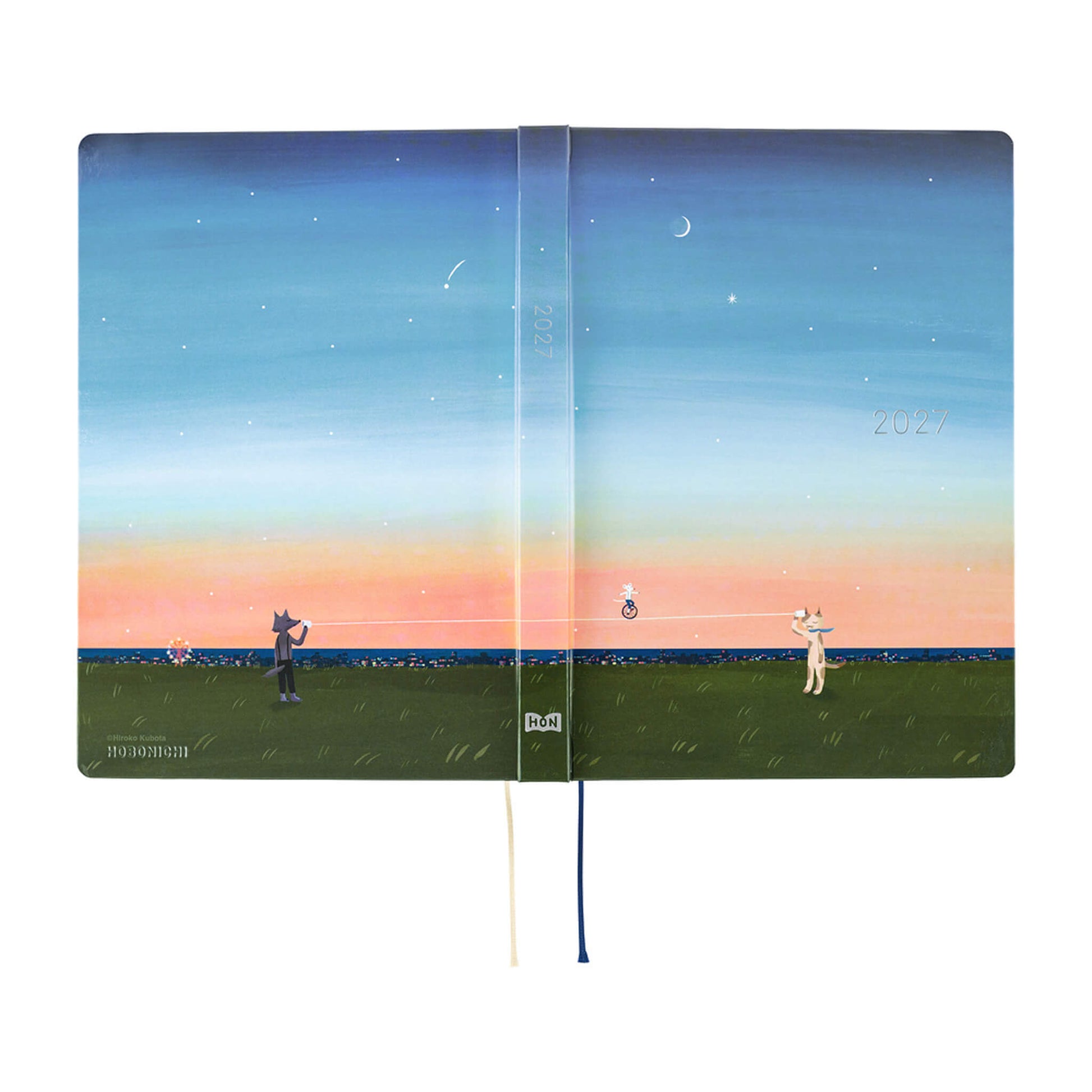 Hobonichi Techo HON A5 2027 - Hiroko Kubota: String Telephone Until the Moon is Full - 2027 Planners & Diaries