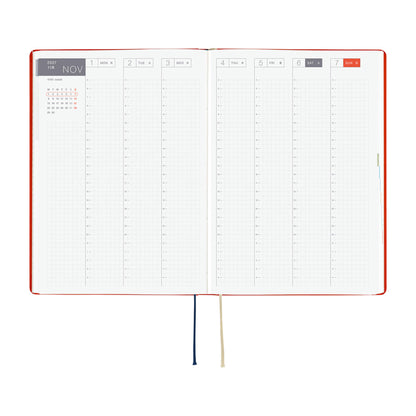 Hobonichi Techo HON A5 2027 - Yumi Kitagishi: White Cat and Rabbit’s Tea Room - 2027 Planners & Diaries