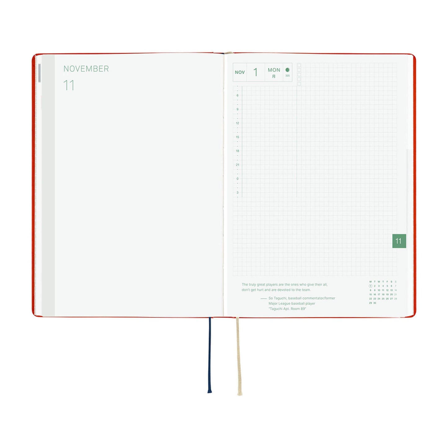 Hobonichi Techo HON A5 2027 - Yumi Kitagishi: White Cat and Rabbit’s Tea Room - 2027 Planners & Diaries
