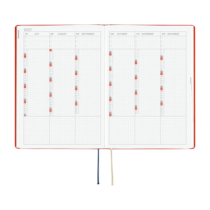 Hobonichi Techo HON A5 2027 - Yumi Kitagishi: White Cat and Rabbit’s Tea Room - 2027 Planners & Diaries
