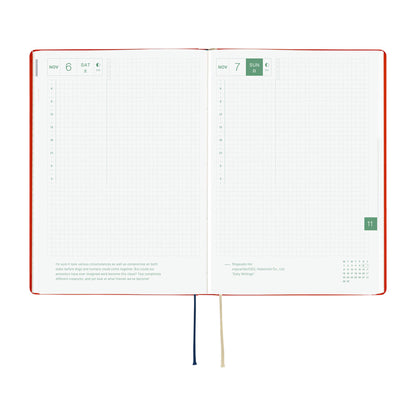 Hobonichi Techo HON A5 2027 - Yumi Kitagishi: White Cat and Rabbit’s Tea Room - 2027 Planners & Diaries