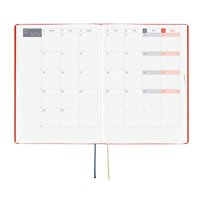Hobonichi Techo HON A5 2027 - Yumi Kitagishi: White Cat and Rabbit’s Tea Room - 2027 Planners & Diaries
