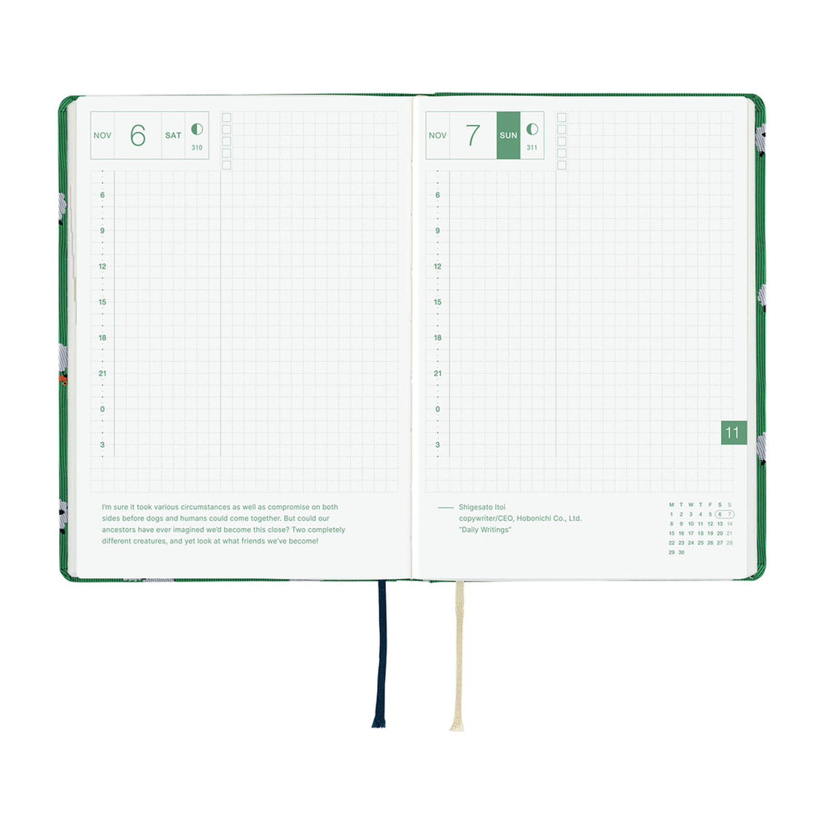Hobonichi Techo HON A6 2027 - Bow & Tie: Sheep Sheep Sheep - 2027 Planners & Diaries