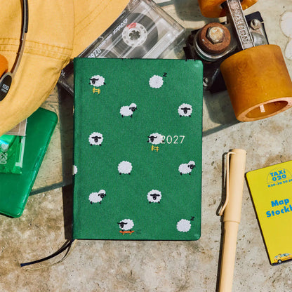 Hobonichi Techo HON A6 2027 - Bow & Tie: Sheep Sheep Sheep - 2027 Planners & Diaries