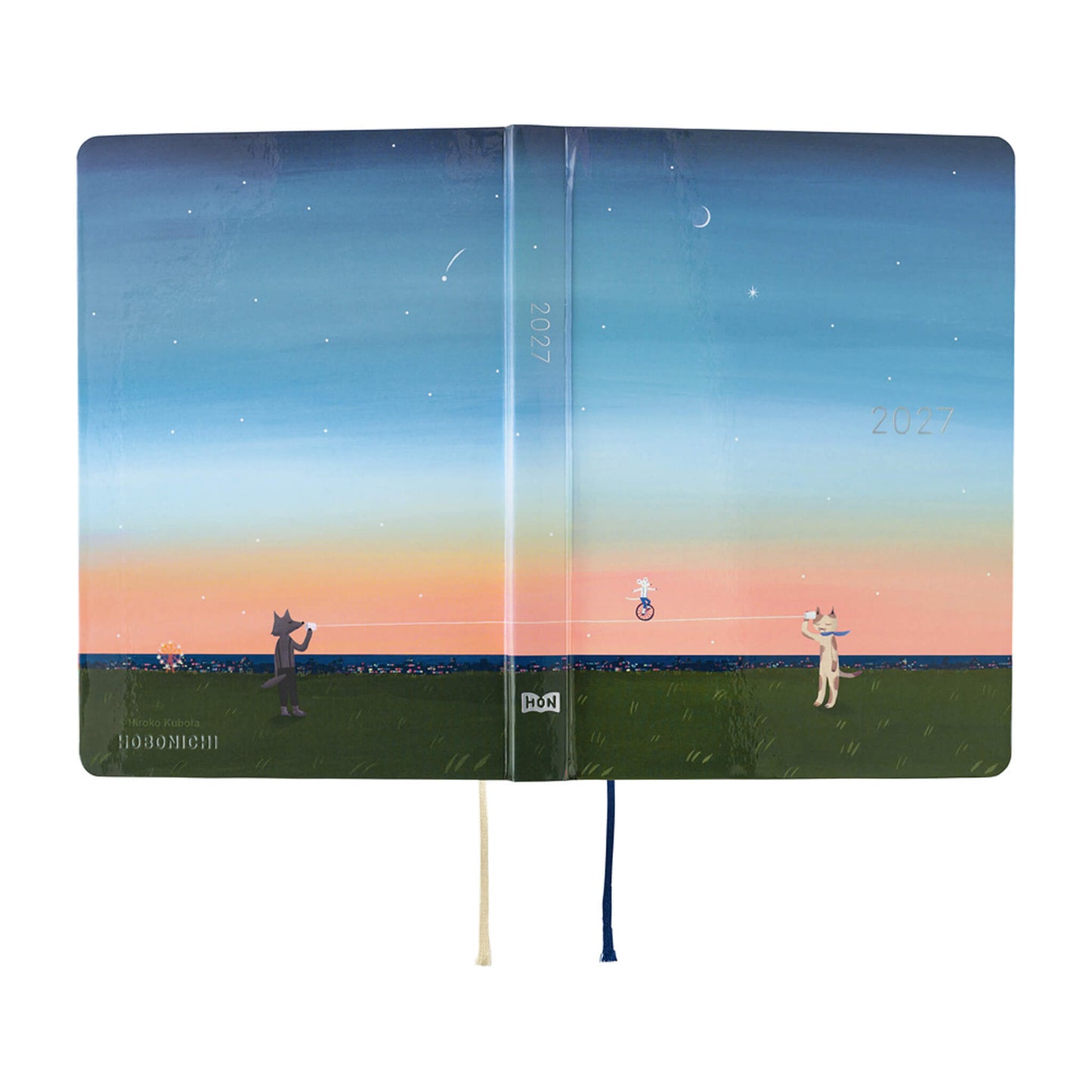 Hobonichi Techo HON A6 2027 - Hiroko Kubota: String Telephone Until the Moon is Full - 2027 Planners & Diaries