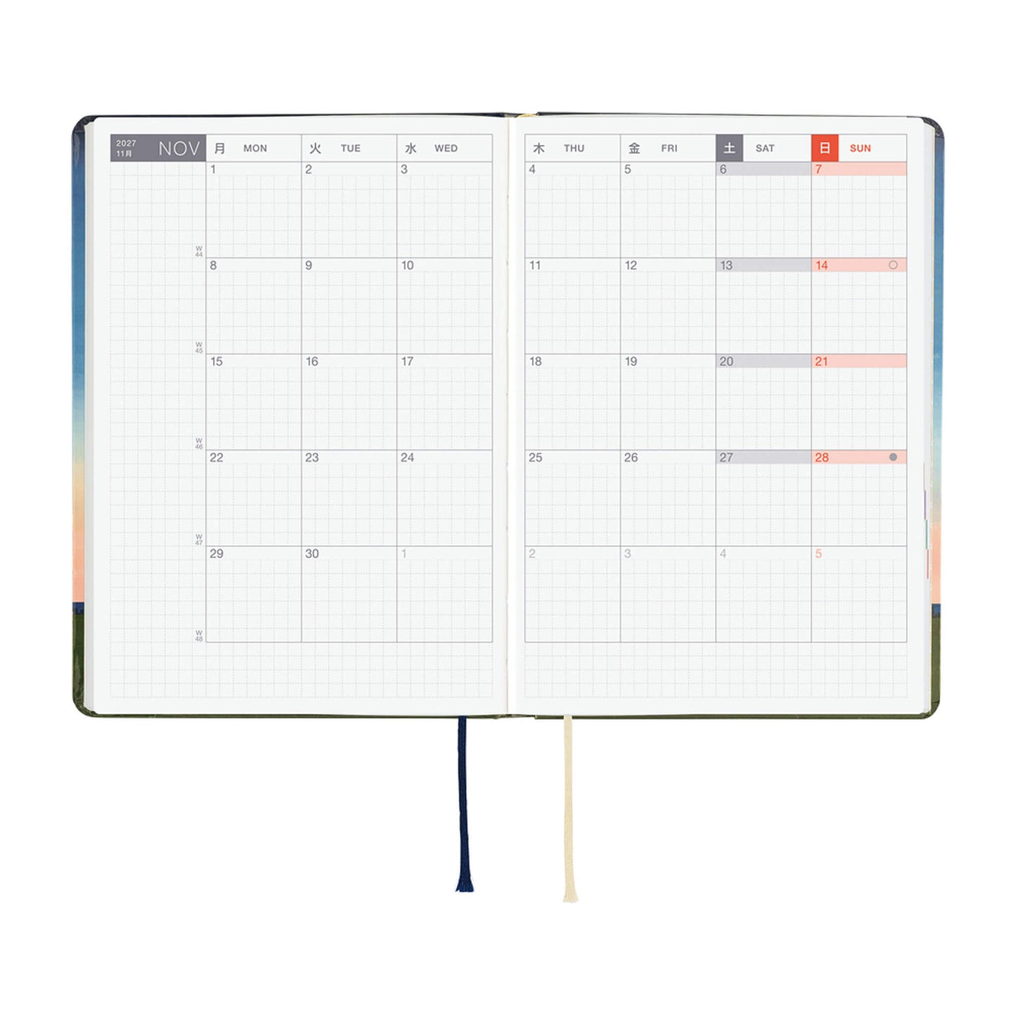 Hobonichi Techo HON A6 2027 - Hiroko Kubota: String Telephone Until the Moon is Full - 2027 Planners & Diaries