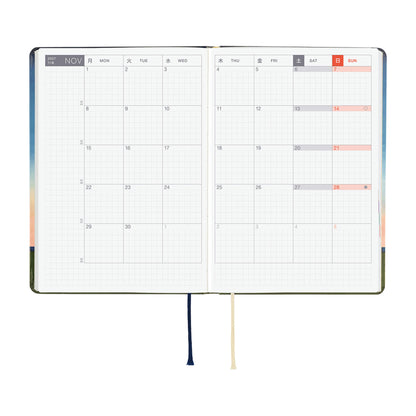 Hobonichi Techo HON A6 2027 - Hiroko Kubota: String Telephone Until the Moon is Full - 2027 Planners & Diaries