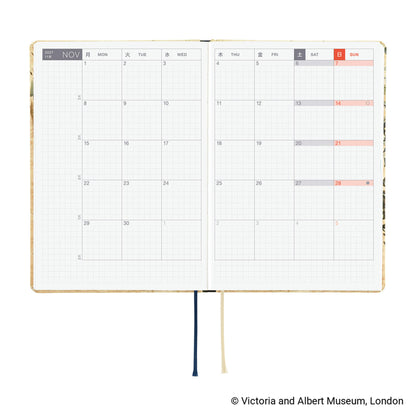 Hobonichi Techo HON A6 2027 - V&A Series: Vine - 2027 Planners & Diaries