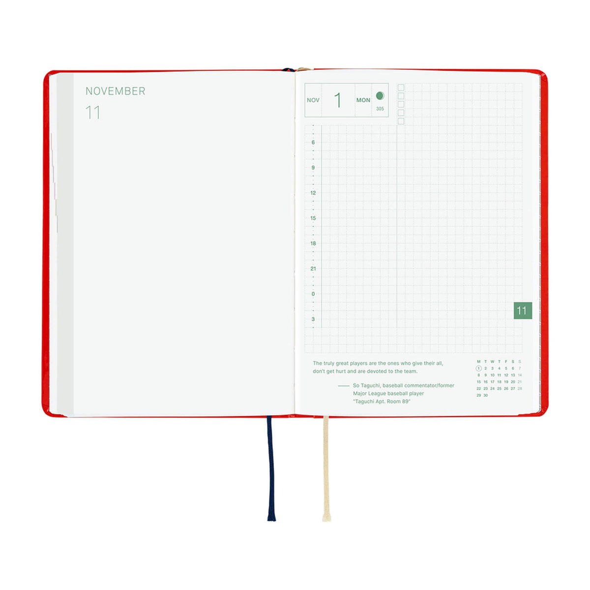 Hobonichi Techo HON A6 2027 - Yumi Kitagishi: White Cat and Rabbit’s Tea Room - 2027 Planners & Diaries