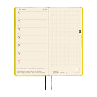 Hobonichi Techo Weeks 2027 - Colors: Canaria Yellow - 2027 Planners & Diaries
