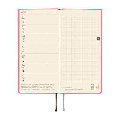 Hobonichi Techo Weeks 2027 - Colors: Pink Sapphire - 2027 Planners & Diaries