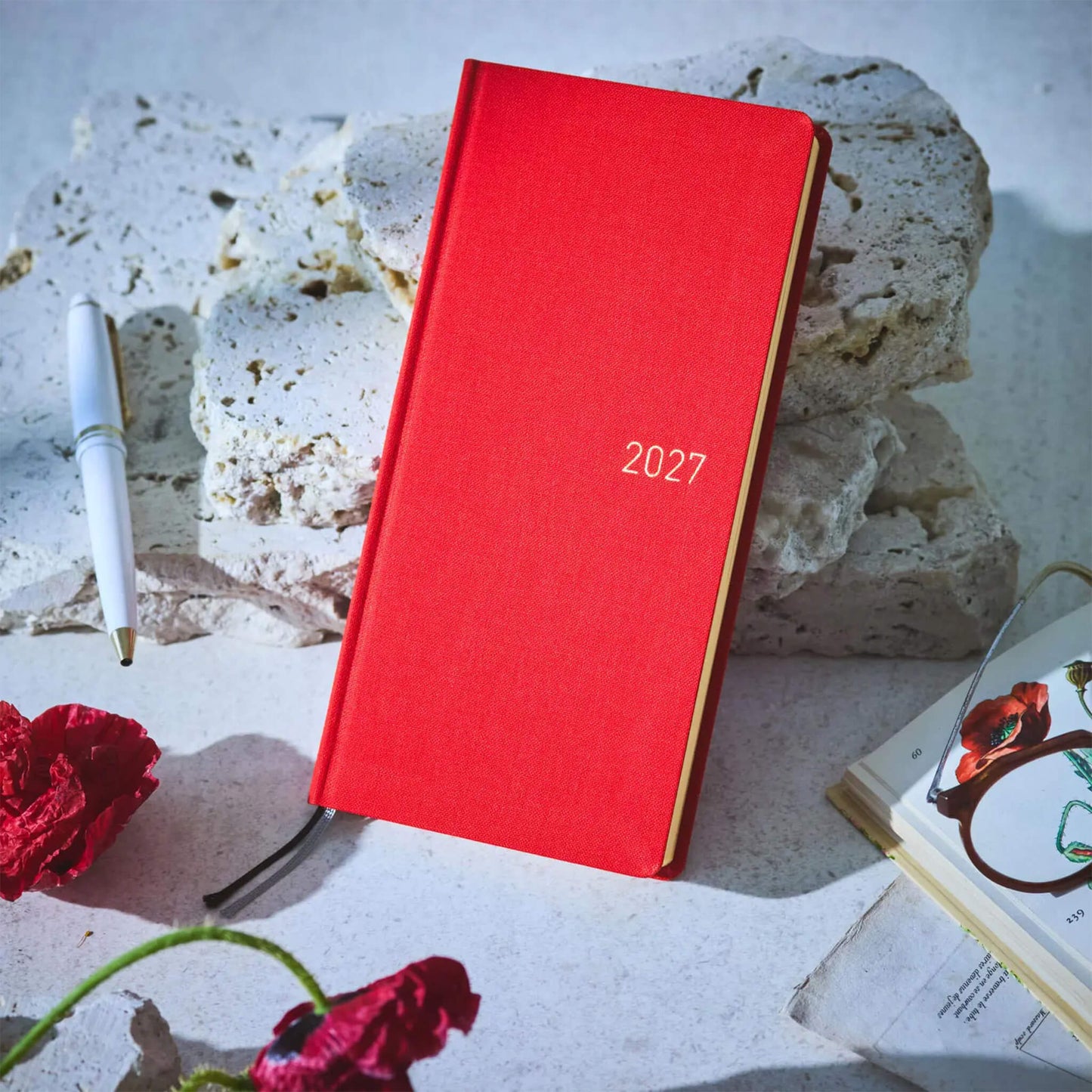 Hobonichi Techo Weeks 2027 - Colors: Poppy Red - 2027 Planners & Diaries