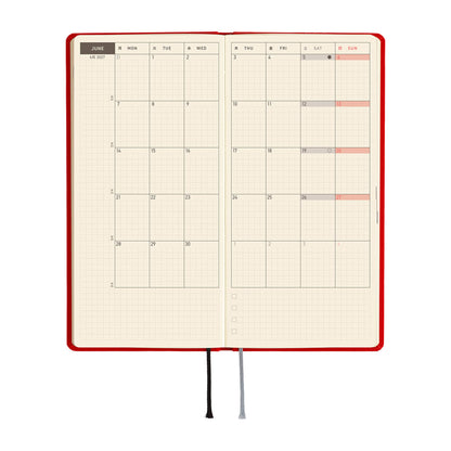 Hobonichi Techo Weeks 2027 - Colors: Poppy Red - 2027 Planners & Diaries