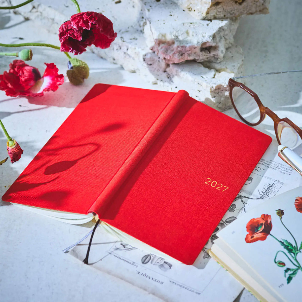 Hobonichi Techo Weeks 2027 - Colors: Poppy Red - 2027 Planners & Diaries