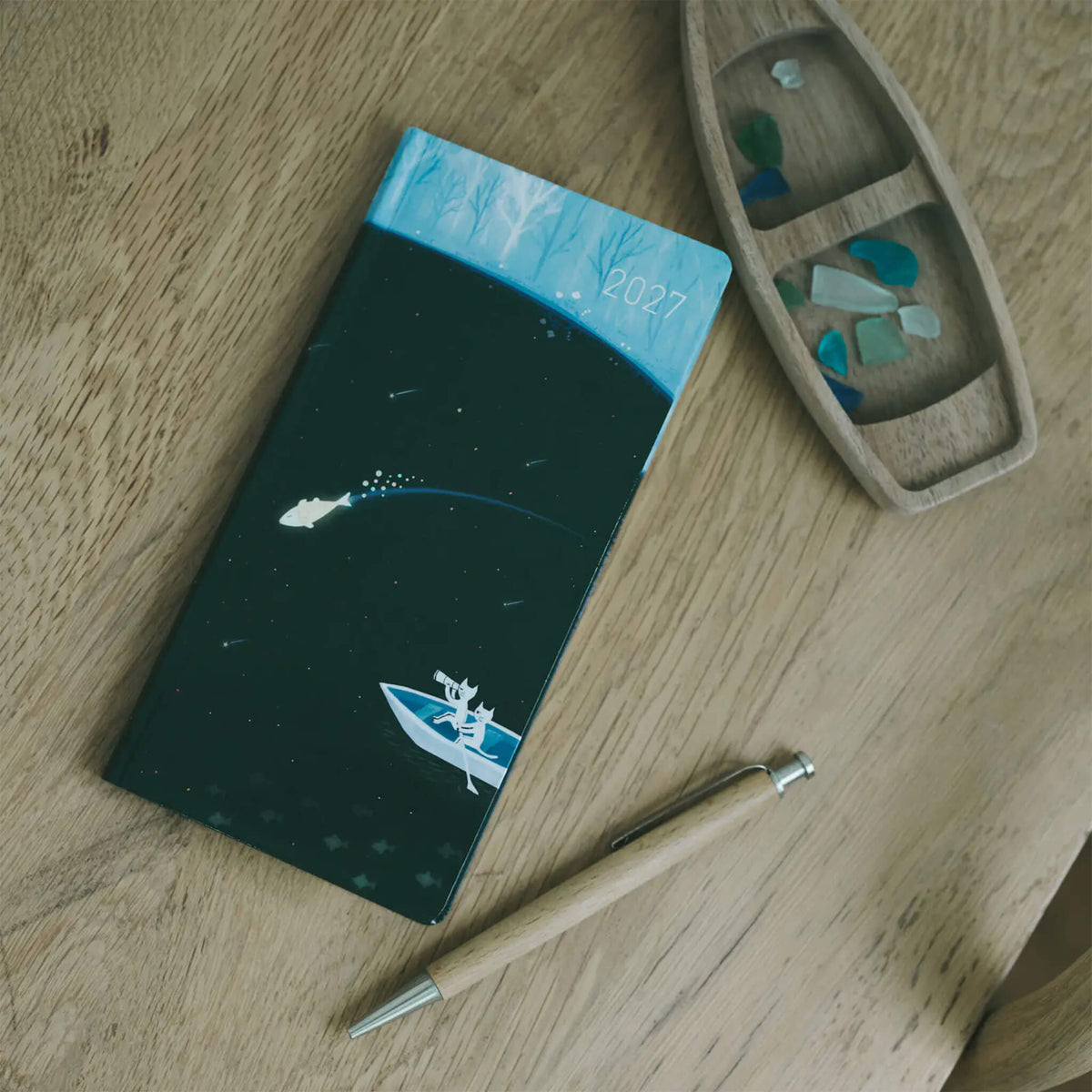 Hobonichi Techo Weeks 2027 - Hiroko Kubota: Meteor Shower in the Light Blue Forest - 2027 Planners & Diaries