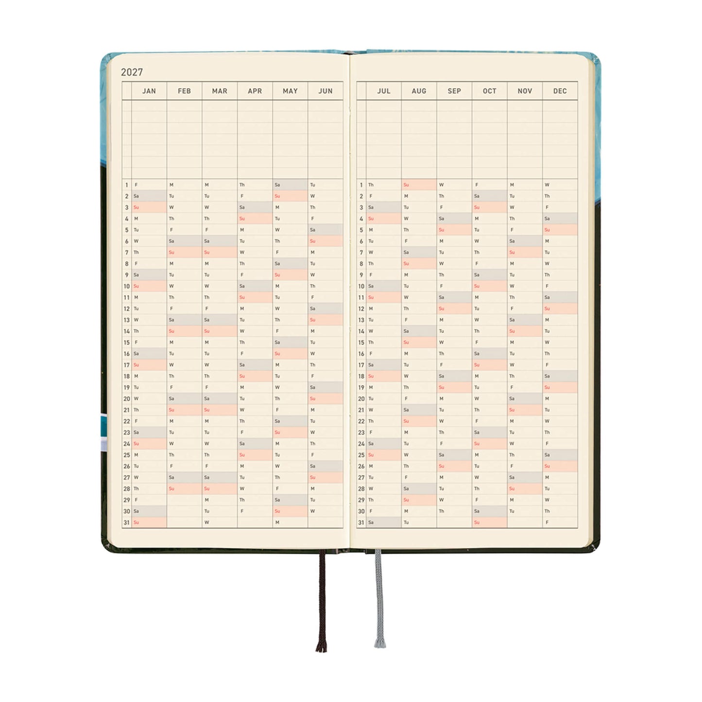 Hobonichi Techo Weeks 2027 - Hiroko Kubota: Meteor Shower in the Light Blue Forest - 2027 Planners & Diaries
