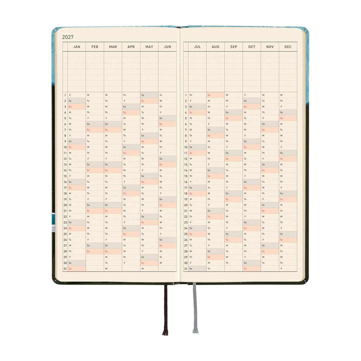 Hobonichi Techo Weeks 2027 - Hiroko Kubota: Meteor Shower in the Light Blue Forest - 2027 Planners & Diaries