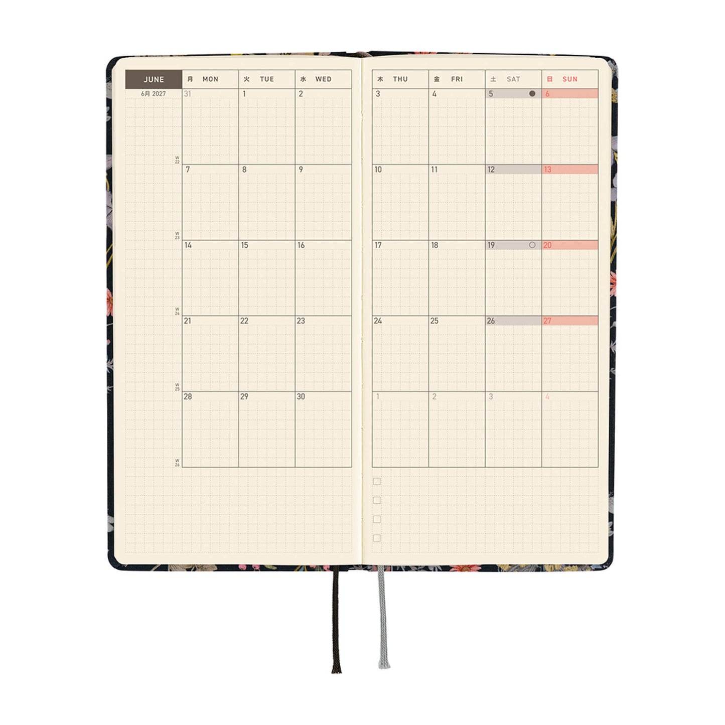 Hobonichi Techo Weeks 2027 - Liberty Fabrics: Floral Remedy - 2027 Planners & Diaries