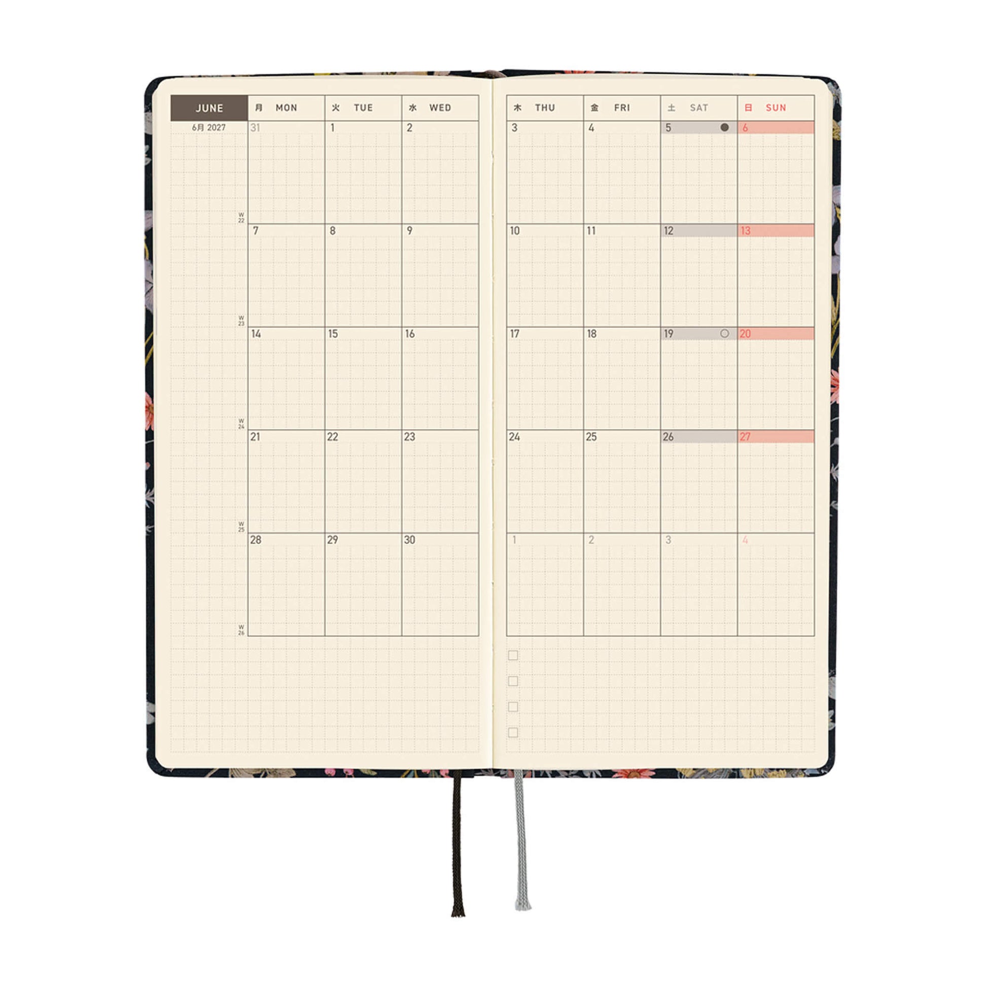 Hobonichi Techo Weeks 2027 - Liberty Fabrics: Floral Remedy - 2027 Planners & Diaries