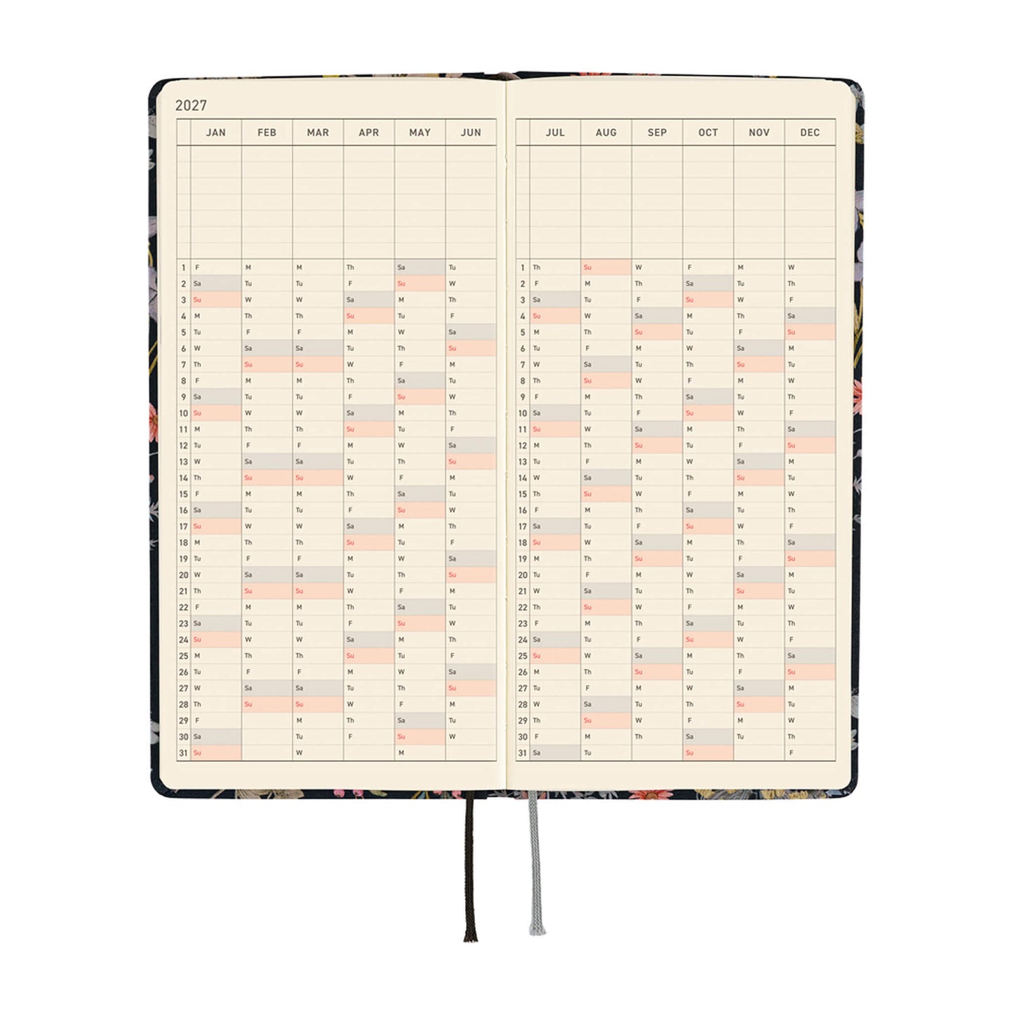 Hobonichi Techo Weeks 2027 - Liberty Fabrics: Floral Remedy - 2027 Planners & Diaries