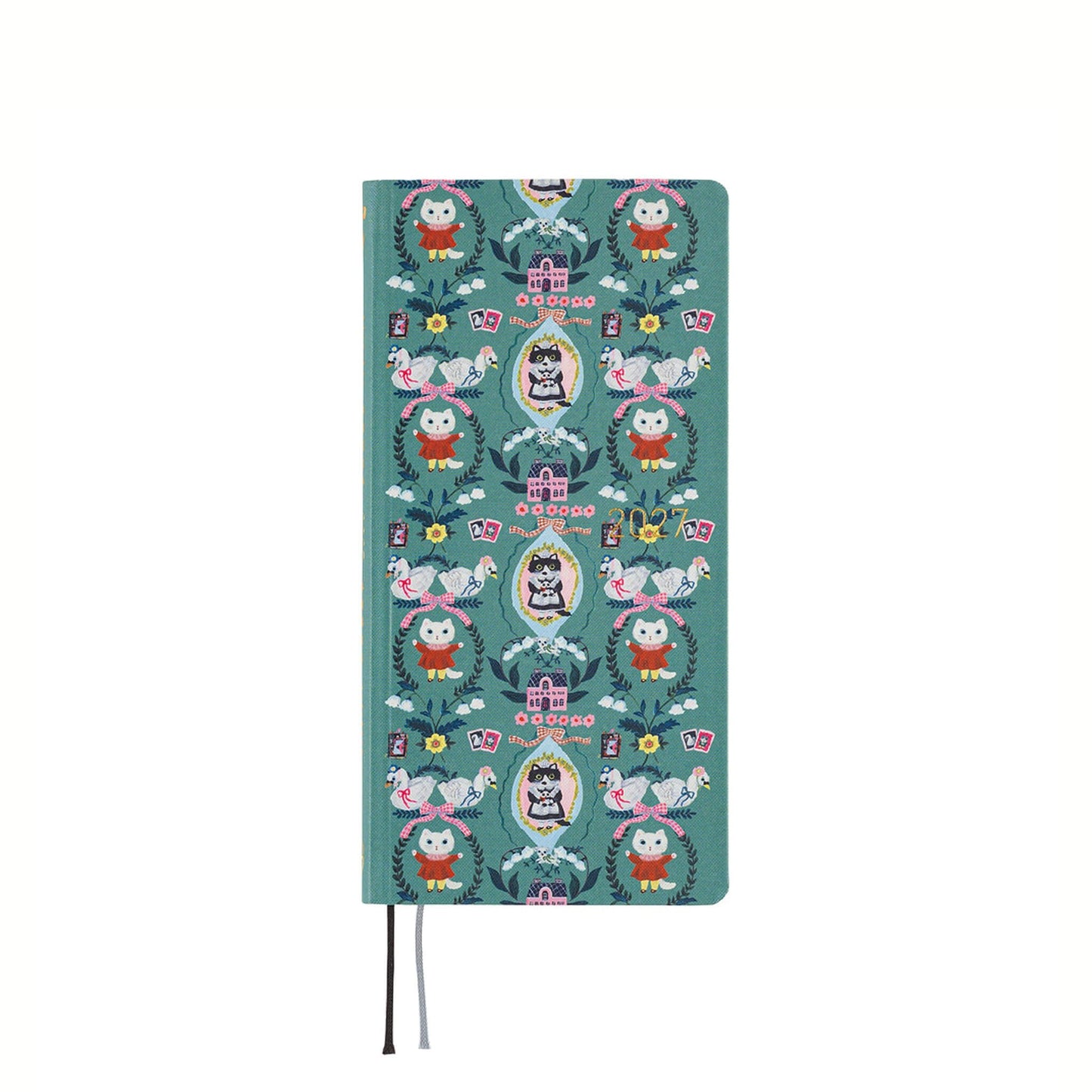 Hobonichi Techo Weeks 2027 - Yumi Kitagishi: White Cat Wallpaper - 2027 Planners & Diaries