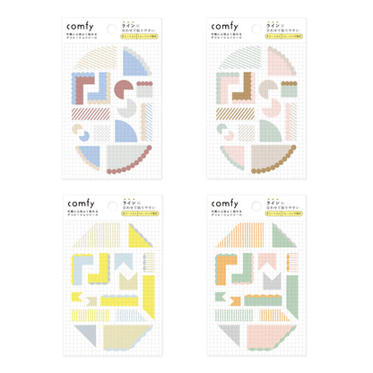 Iroha Publishing Comfy Journal Sticker Line - Blue - Sticker Sheets