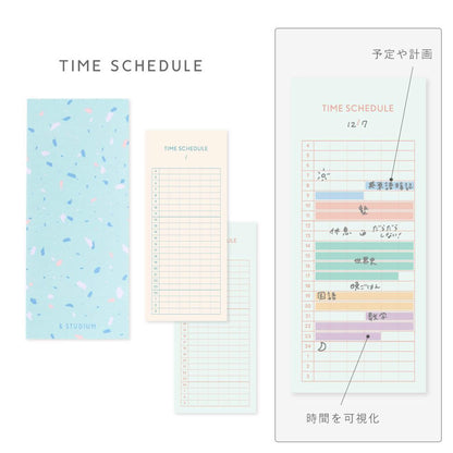 Iroha Publishing Study Management Card - Time Schedule - Planning Pads