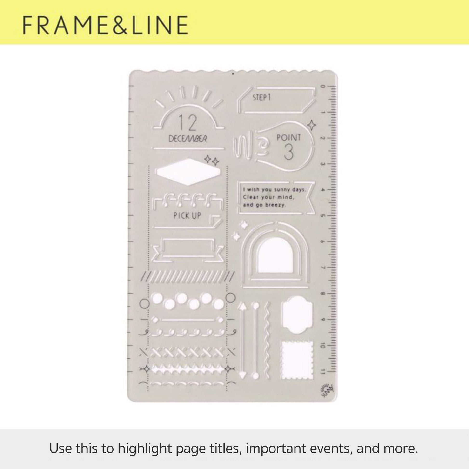 Iroha Publishing Sunny Template Frame & Line - Template Rulers