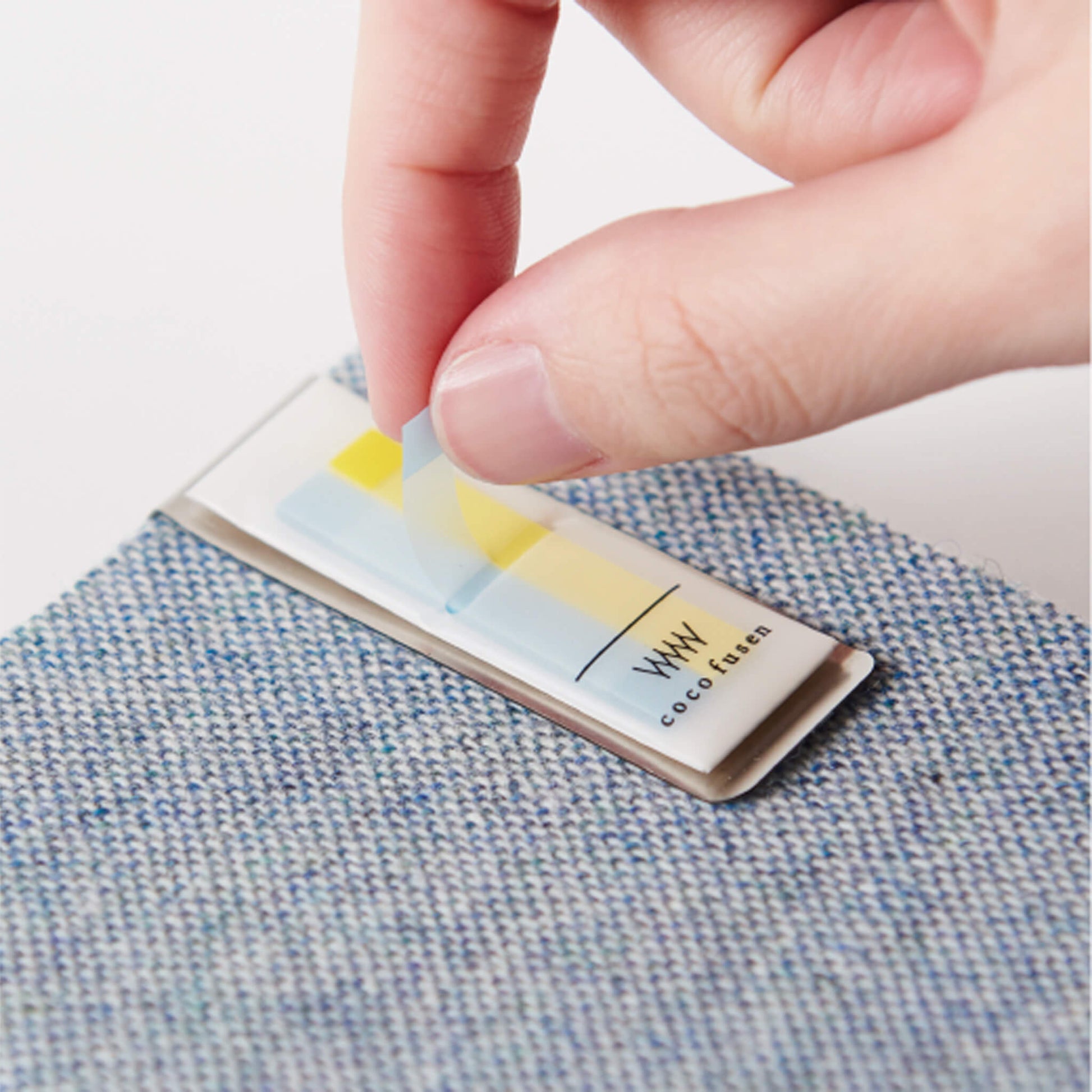 Kanmido Clip Coco Fusen Sticky Notes M - Mustard - Clip-on Sticky Notes