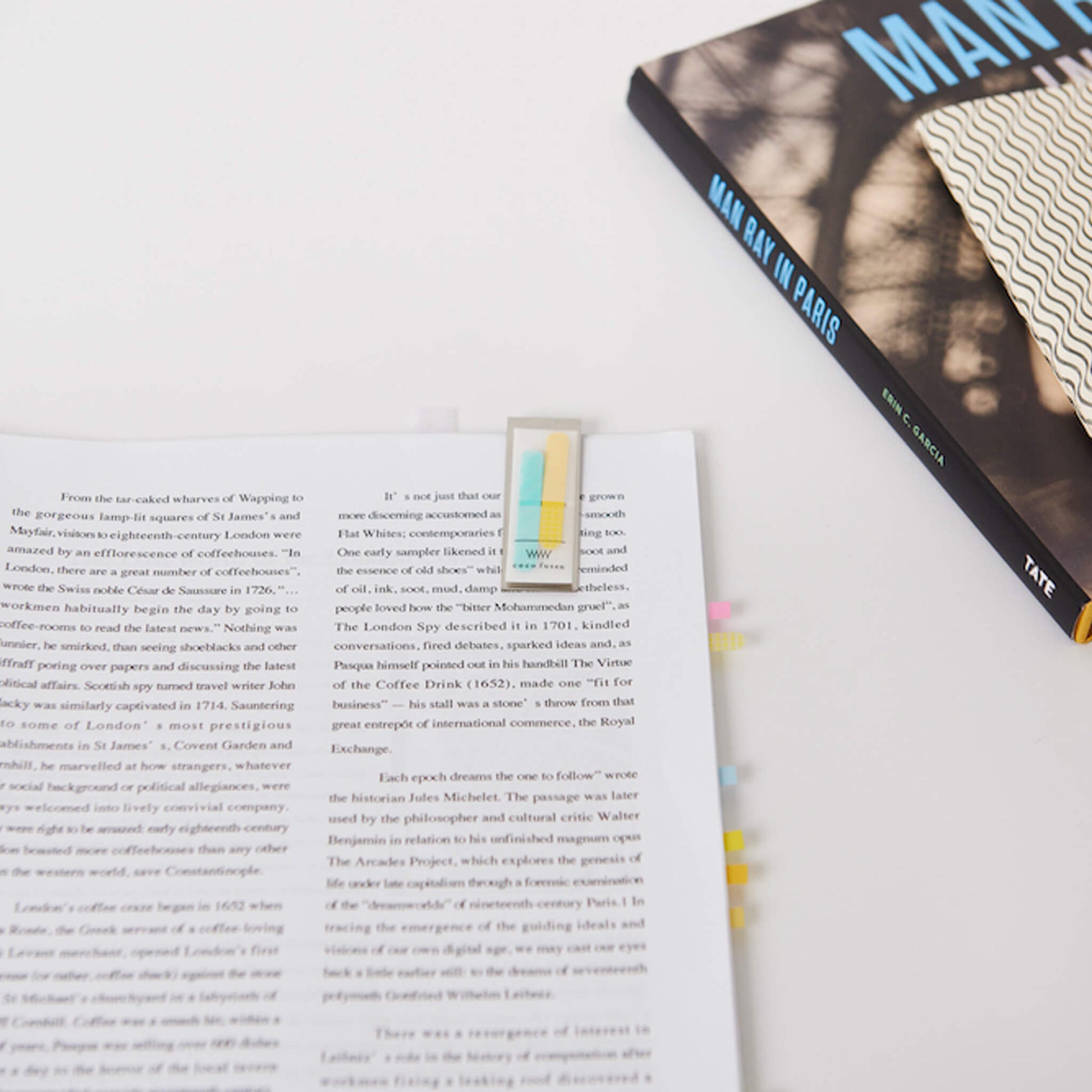 Kanmido Clip Coco Fusen Sticky Notes M - Mustard - Clip-on Sticky Notes