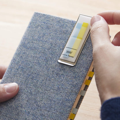 Kanmido Clip Coco Fusen Sticky Notes M - Mustard - Clip-on Sticky Notes