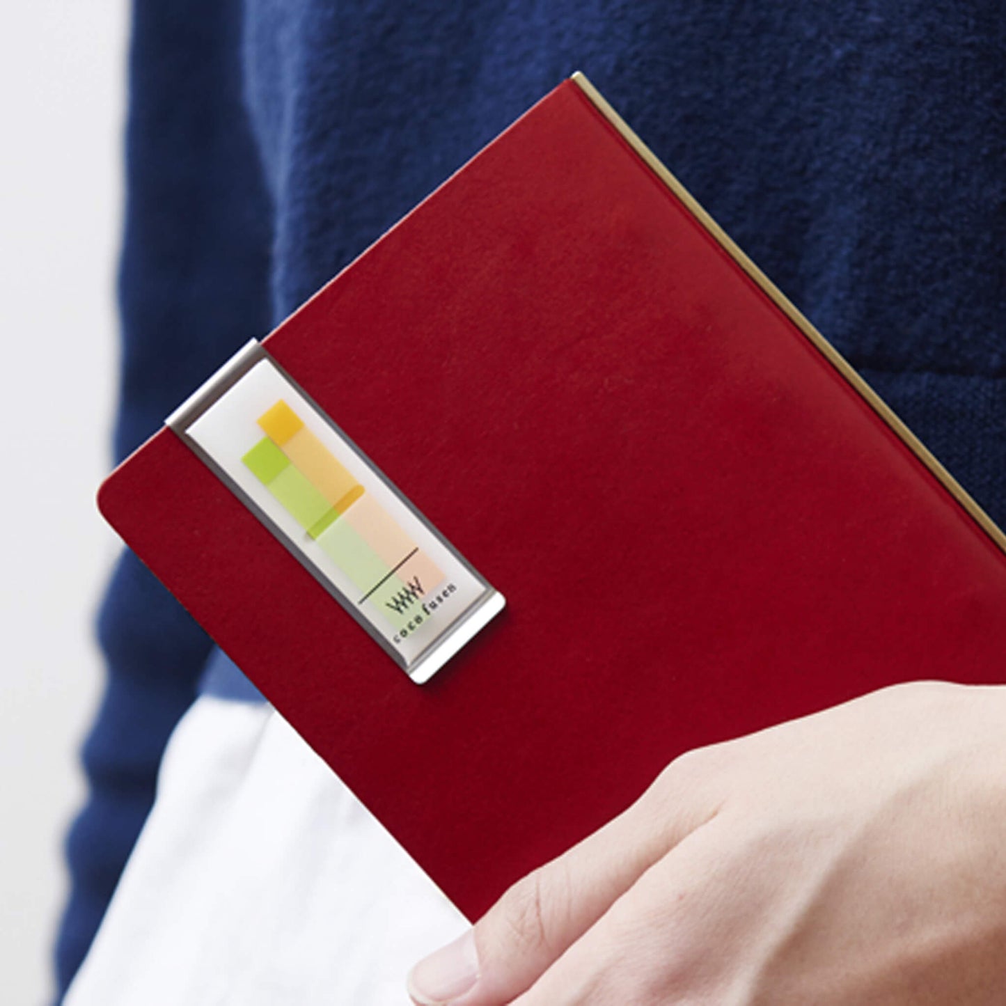 Kanmido Clip Coco Fusen Sticky Notes M - Smoke Blue - Clip-on Sticky Notes