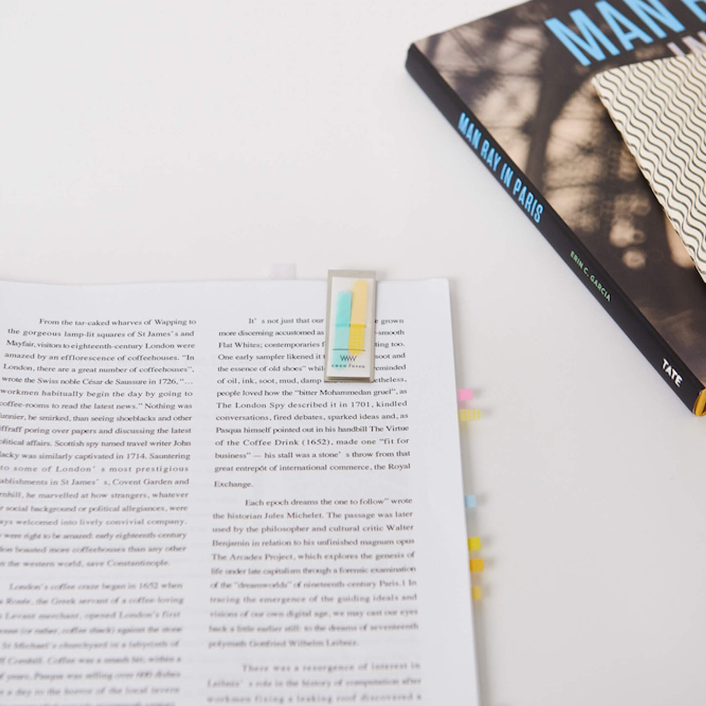 Kanmido Clip Coco Fusen Sticky Notes M - Smoke Blue - Clip-on Sticky Notes