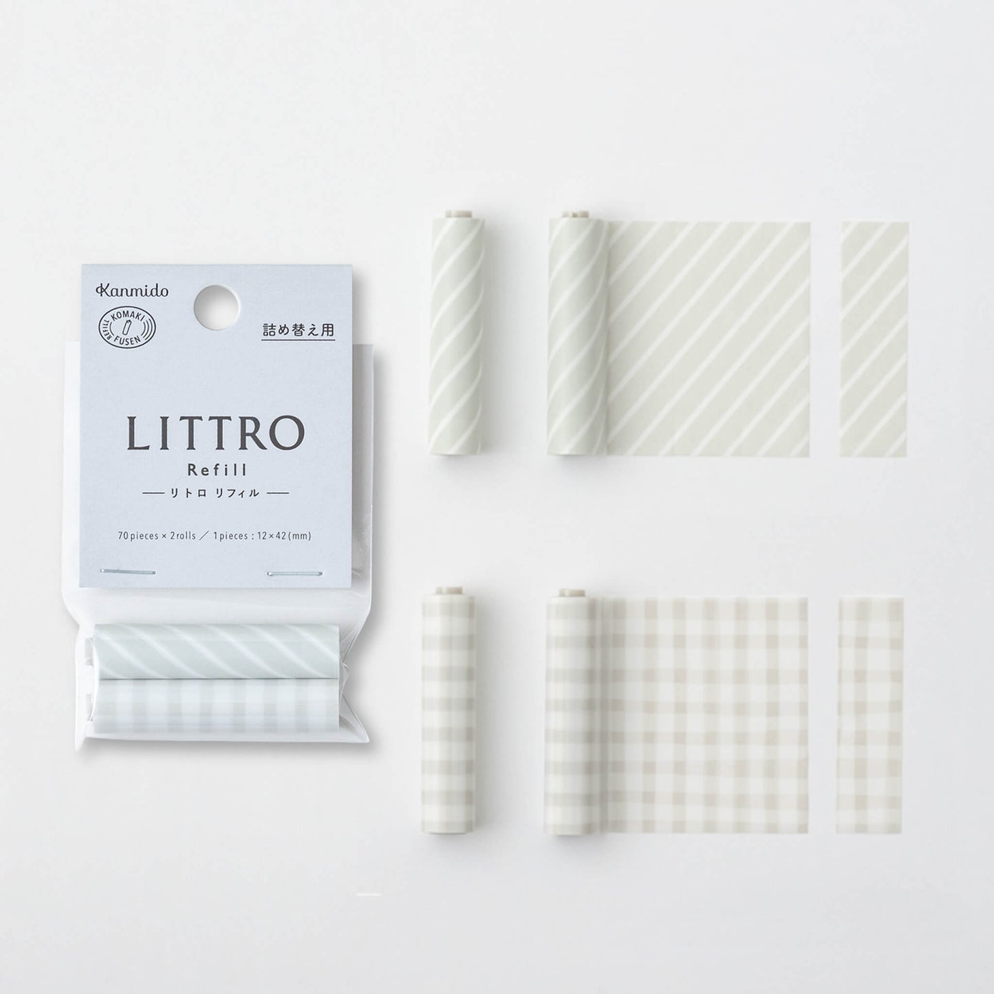 Kanmido Littro Roll Sticky Notes Refill - Grayish - Sticky Notes