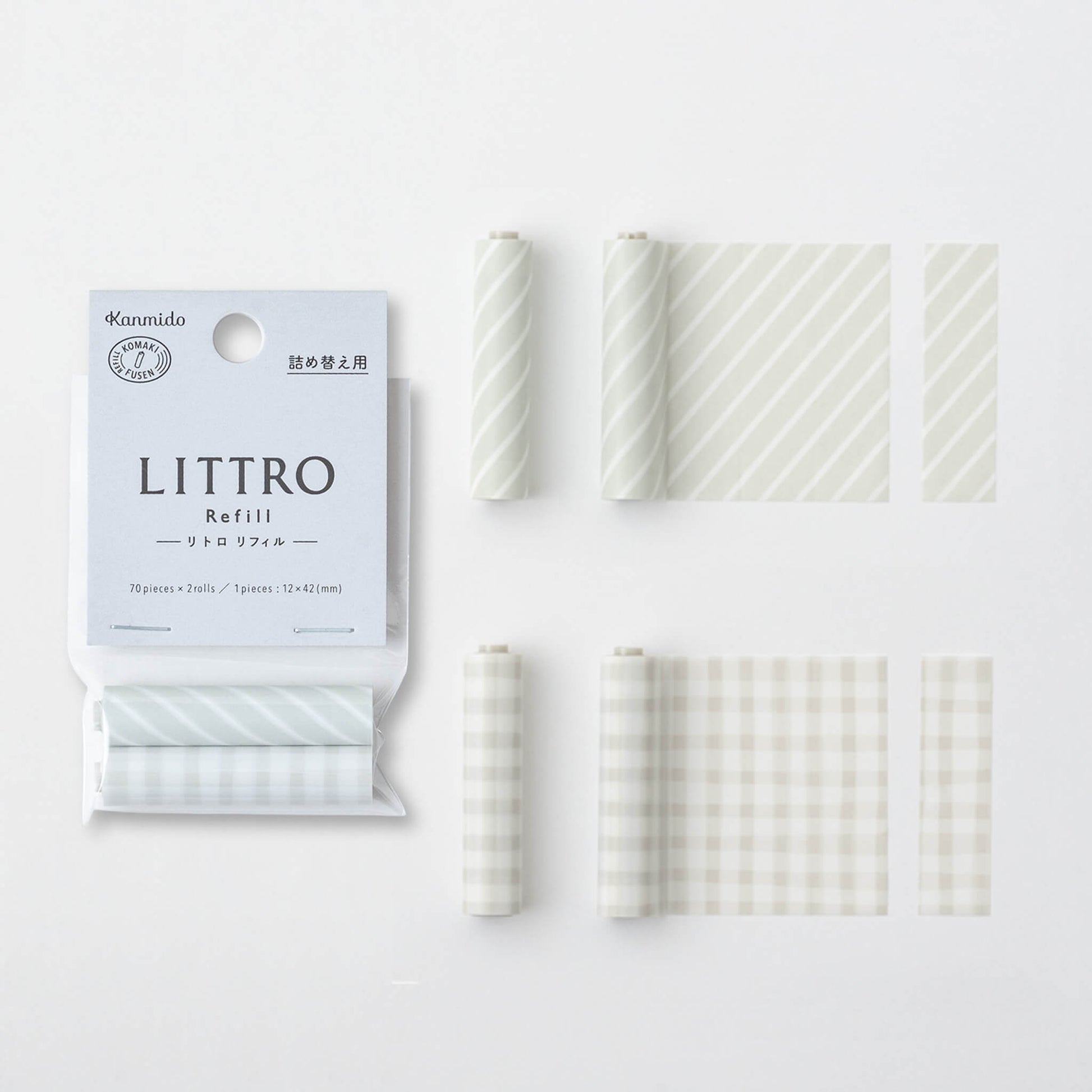 Kanmido Littro Roll Sticky Notes Refill - Grayish - Sticky Notes