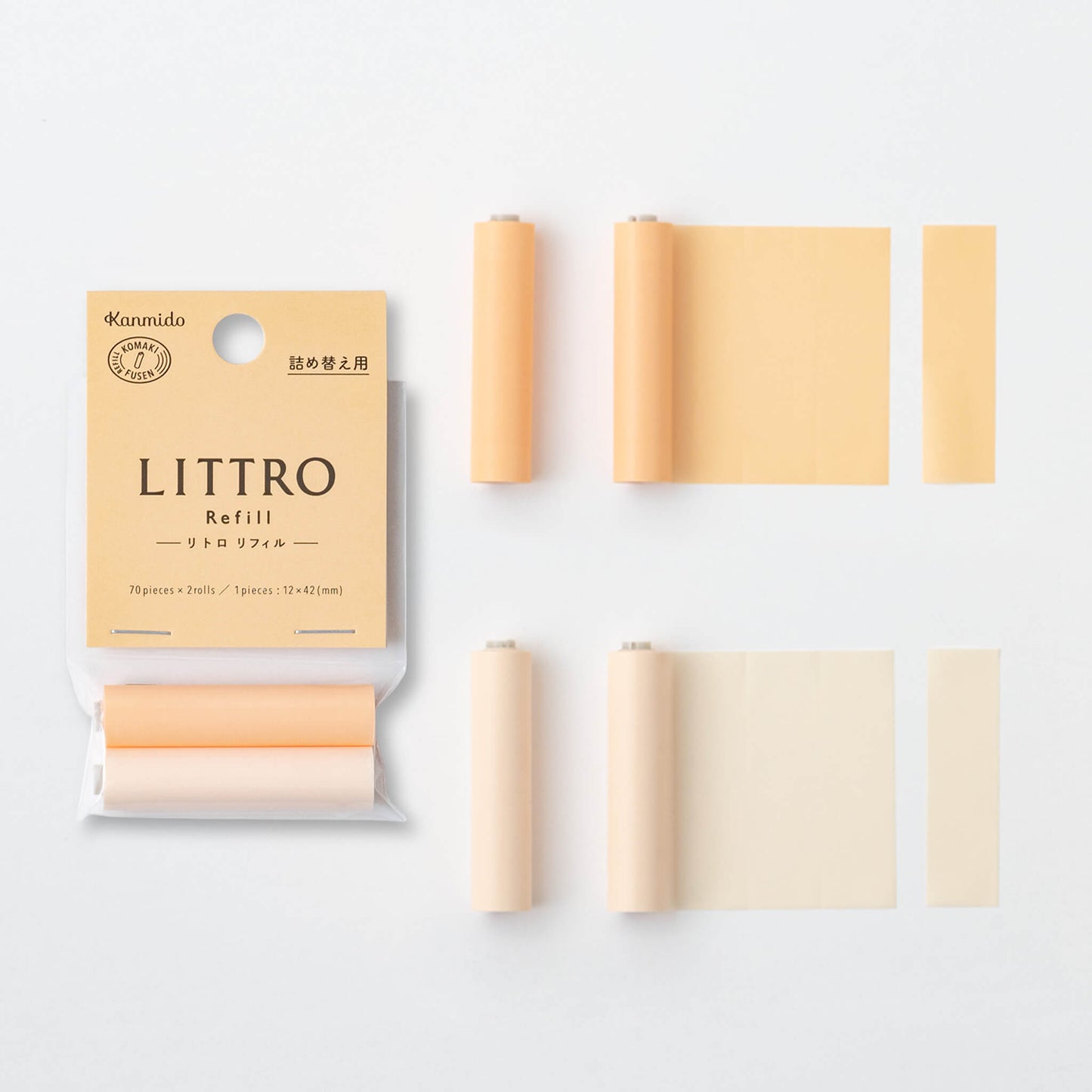 Kanmido Littro Roll Sticky Notes Refill - Nude - Sticky Notes