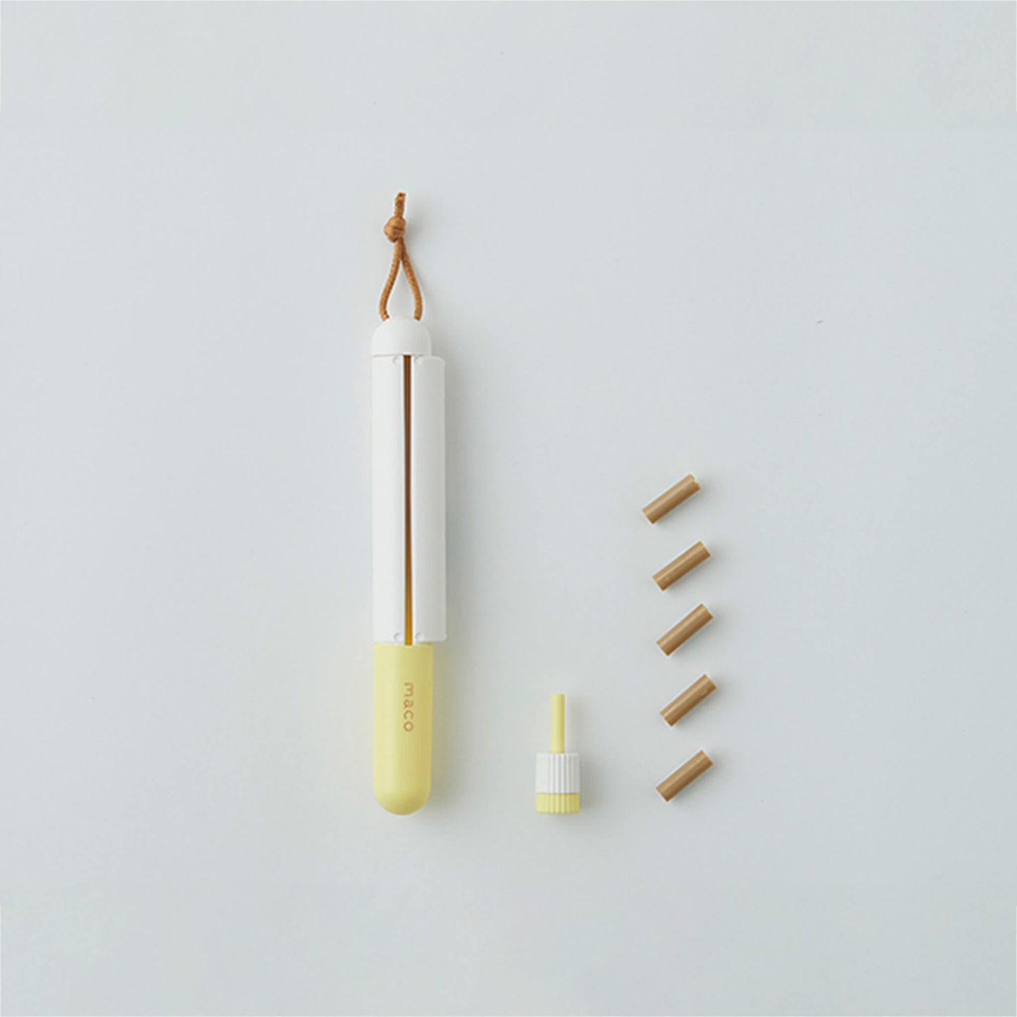 Kanmido Maco Portable Washi Tape Holder - Pastel Yellow - Washi Tape Holders