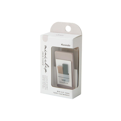 Kanmido Mini Clip Coco Fusen Sticky Notes - Misty Brown - Clip-on Sticky Notes