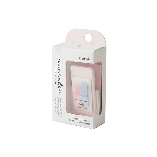 Kanmido Mini Clip Coco Fusen Sticky Notes - Misty Pink - Clip-on Sticky Notes