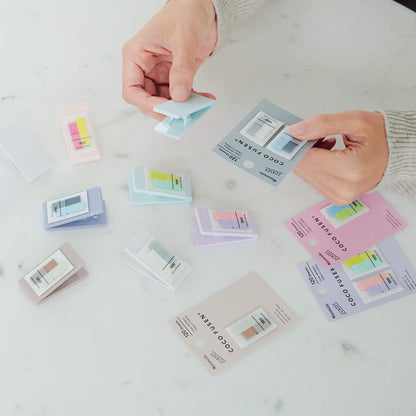 Kanmido Mini Clip Coco Fusen Sticky Notes - Misty Pink - Clip-on Sticky Notes